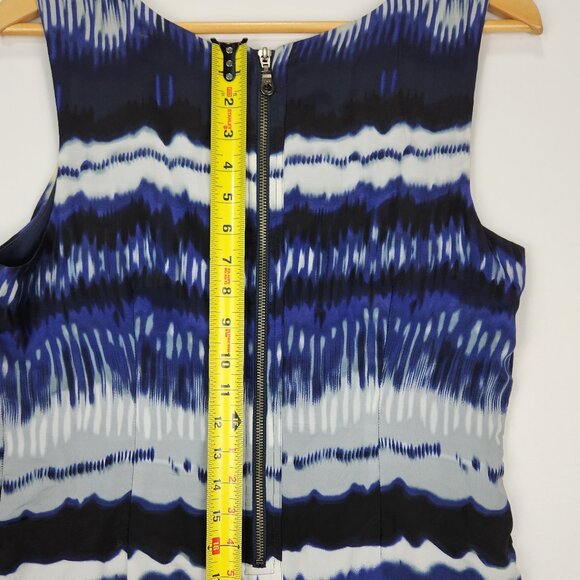 Reitmans Blue, Black & Silver Sleeveless Summer Dress – Size 9 - Picture 12 of 13